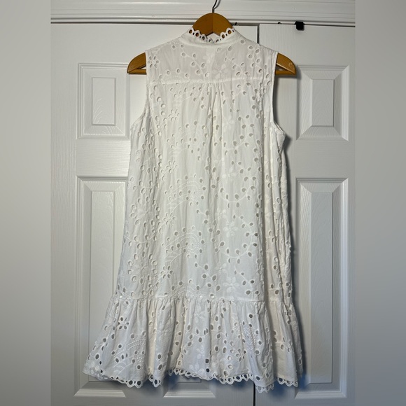 Eliza J White Eyelet Sleeveless Dress – Sz 14 EUC - Picture 6 of 13